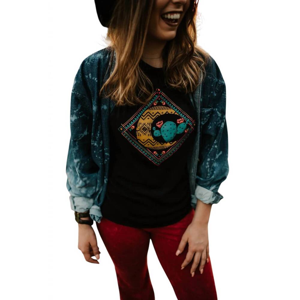 NEW SOUTHERN BLISS distressed denim bleached button down top in dark blue